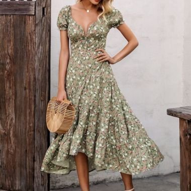 Flowy Floral Midi Dress